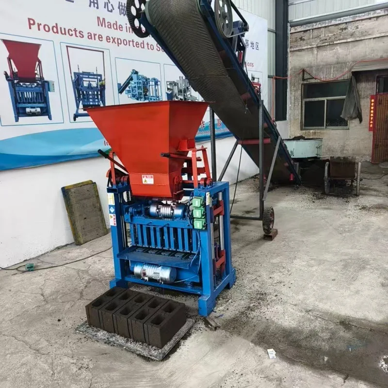 

(Sea freight customization) 4-35 type complete set of brick-making machines, cement I-shaped brick paving and colored brick mach