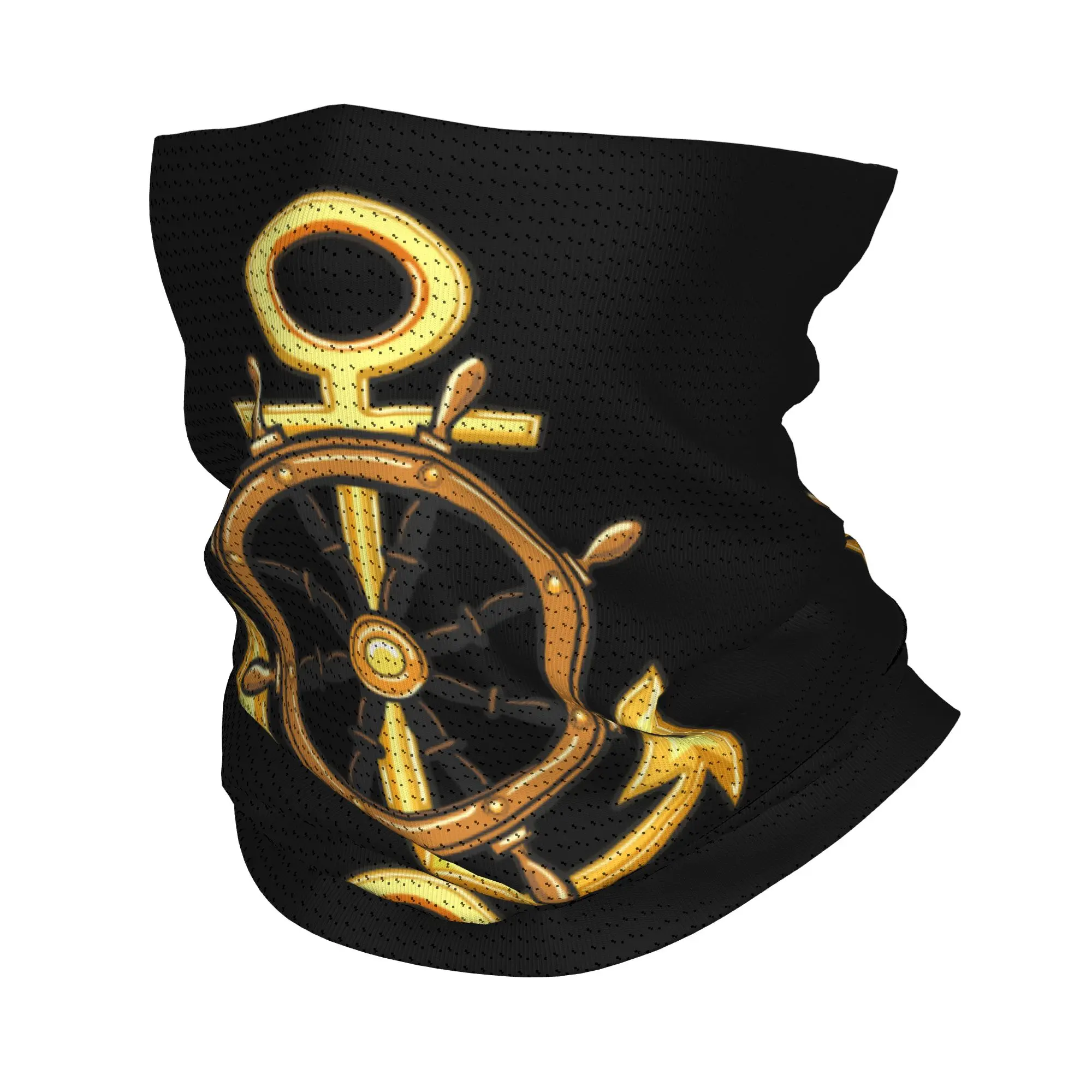 

Custom Nautical Sailor Anchor Bandana Neck Gaiter Windproof Face Scarf Cover Women Men Headwear Tube Balaclava