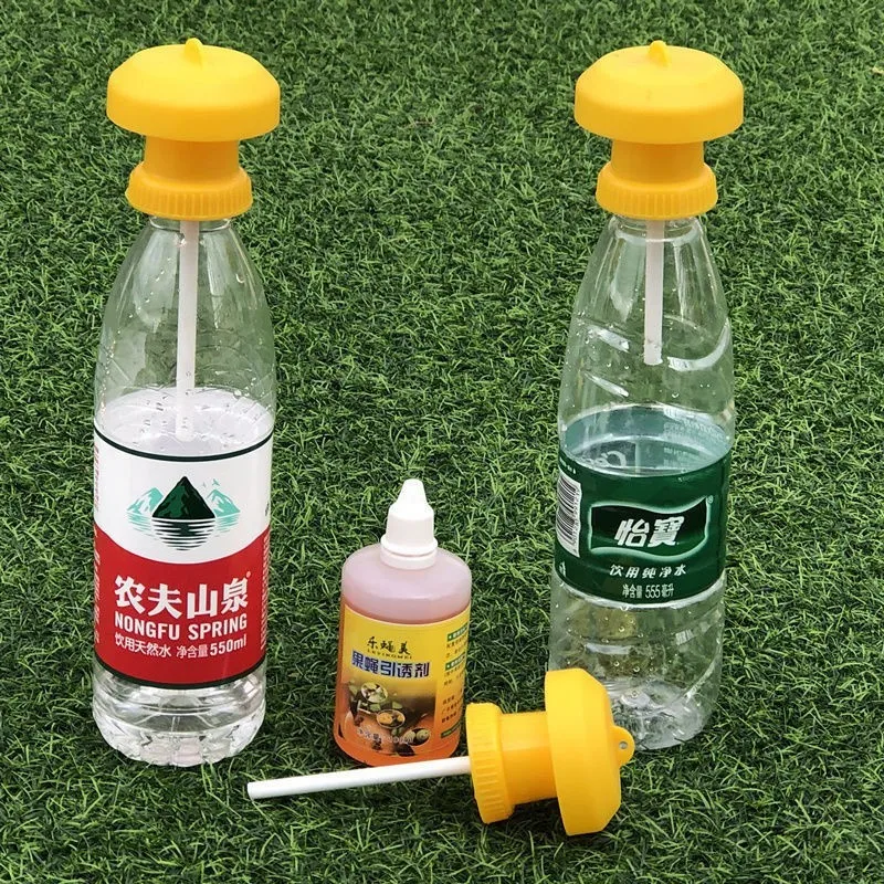 Fruit fly needle bee trap lure potion wholesale melon and fruit vegetable garden fly trap capture bottle stopper cap