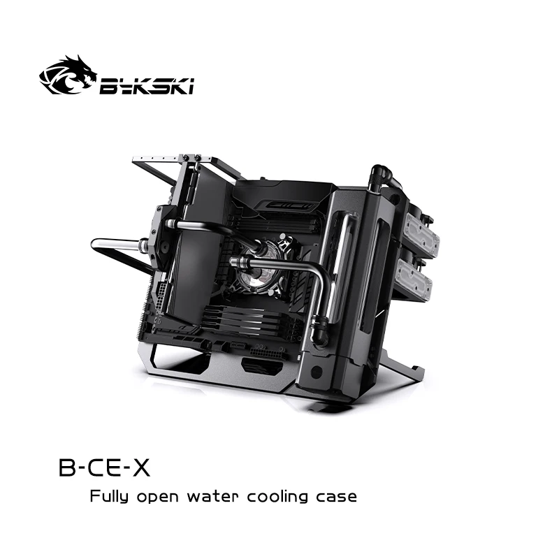 Bykski B-CE-X / ATX Open Frame Panoramic Viewing Gaming Computer Case DIY Full Aluminum Water-Cooled Chassis