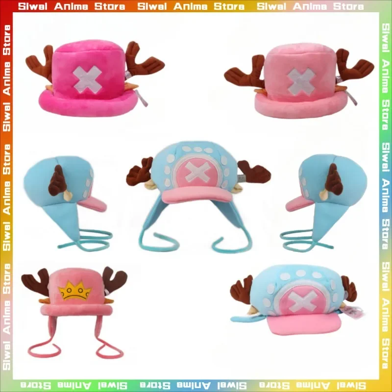 Tony Tony Chopper Hats Kawaii Anime One Piece Plush Hat Cute Cartoon Cosplay Props Warm Winter Cap Accessories Gift for Kids