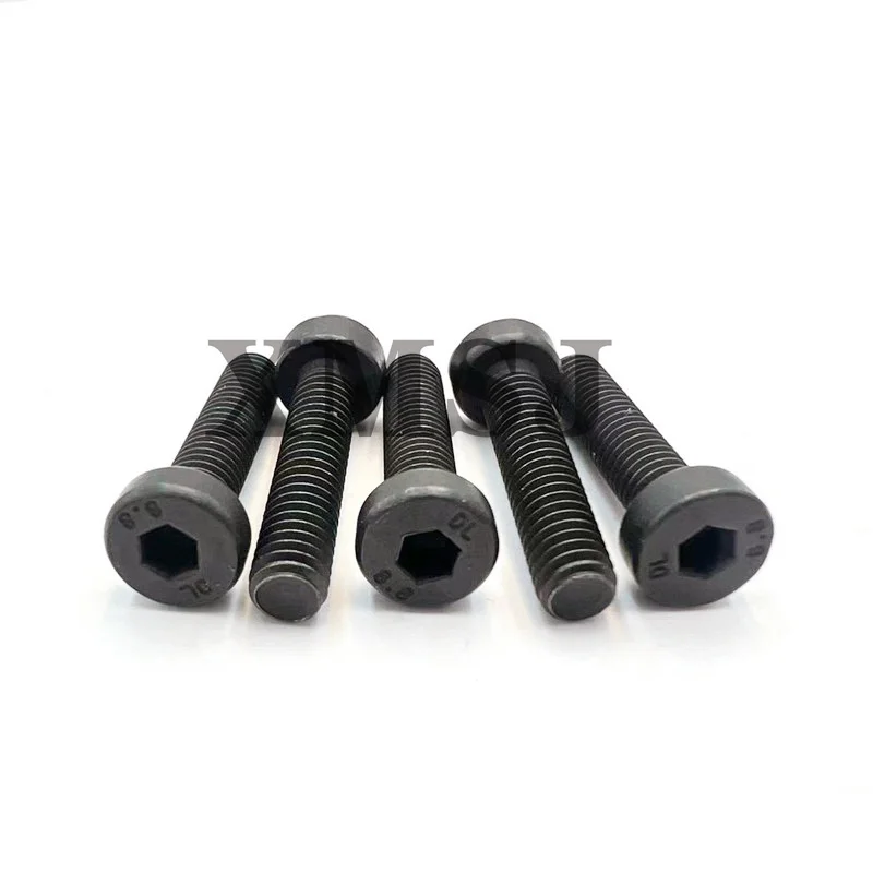 10pcs M4 M5 M6 Grade 8.8 steel Black DIN7984 Hex Hexagon Socket Thin Low Short Profile Head Allen Cap Screw Bolt L=6-50mm