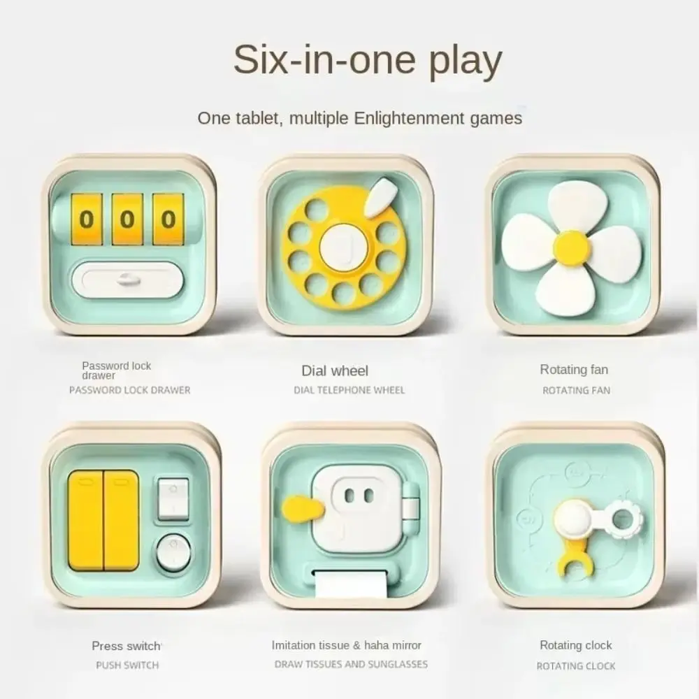 Plastic 6-in-1 drukke bordpuzzel Leren Multifunctioneel Fidget Interactief handwerk Zintuiglijk vroeg onderwijs
