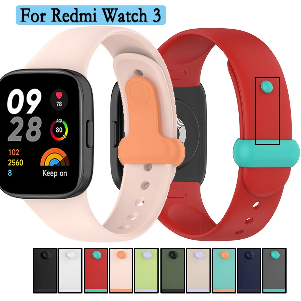 Correas creativas para Redmi Watch 3, pulsera de silicona suave y duradera de alta calidad