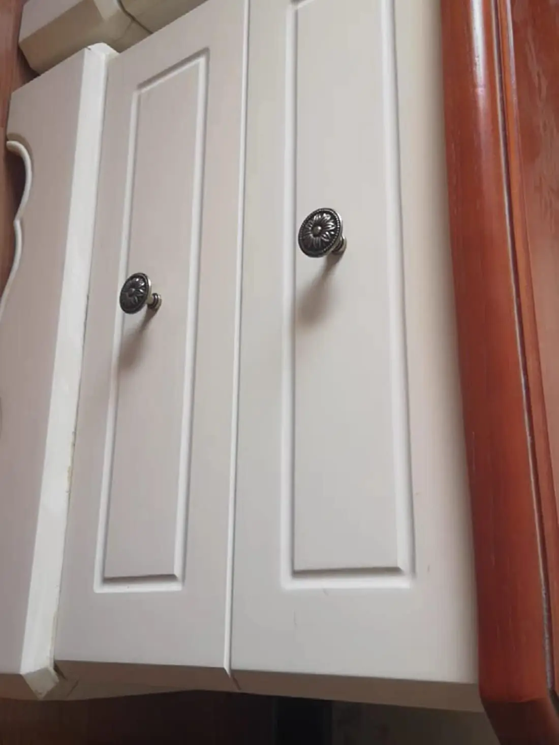 Pull Handle Metal Flower Shape Cabinet Drawer Door Knob Bronze Tone Pack of 4