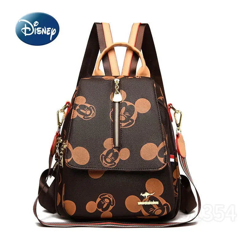 Disney Mickey New Women\'s Backpack Luxury Brand Cartoon Women\'s Backpack Large Capacity Multi Functional Travel Backpack