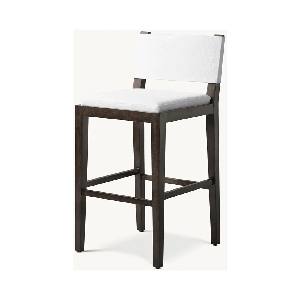 

Counter Stool Nordic Modern Design Metal Frame Wooden Seat High Bar Stool Chair for Kitchen Restaurant and Dining Bar
