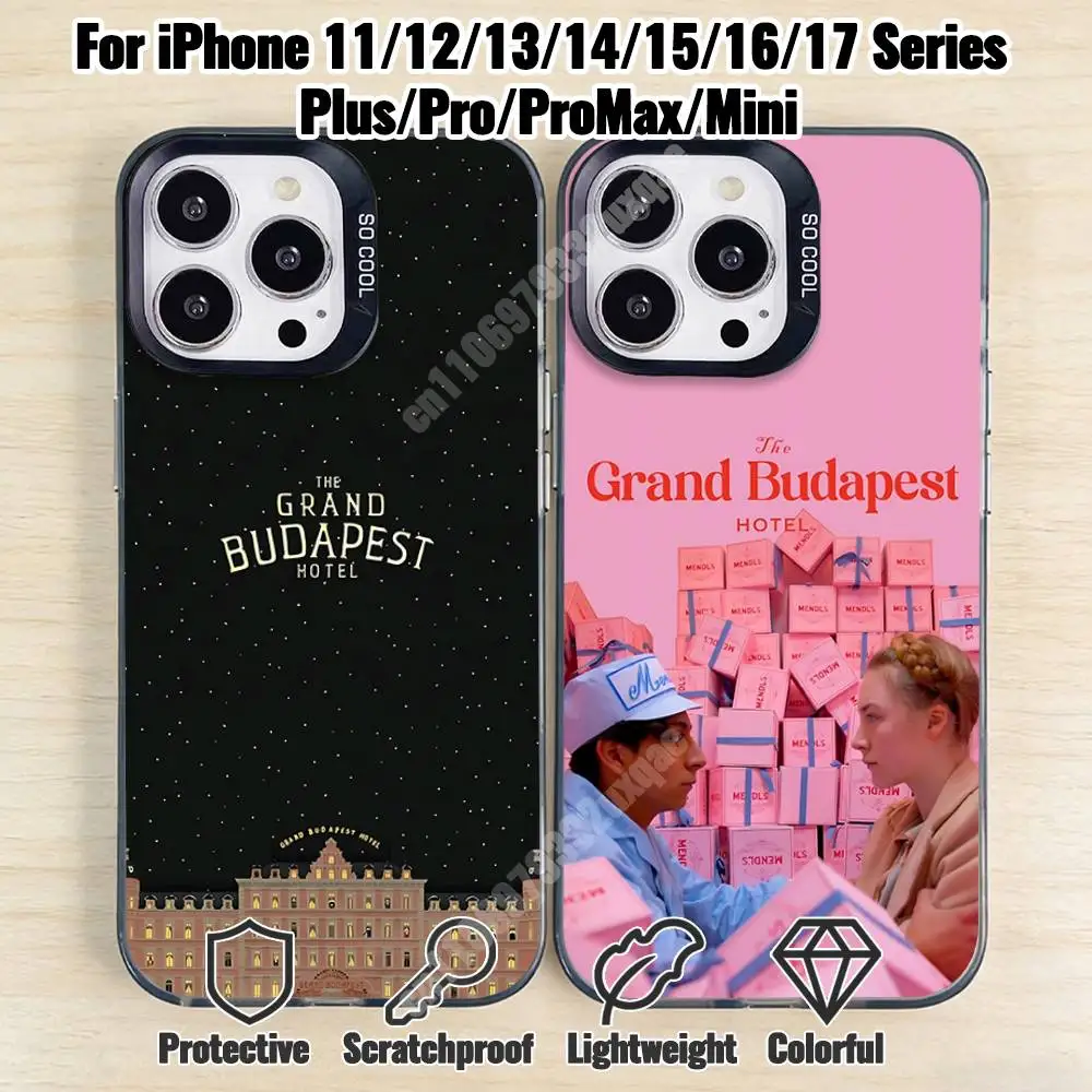 

Grand Budapest Hotel Movie Phone Case for iPhone 17 16 15 Pro Plus 14 13 Max Mini 12 11 X XS Air TPU Bumper
