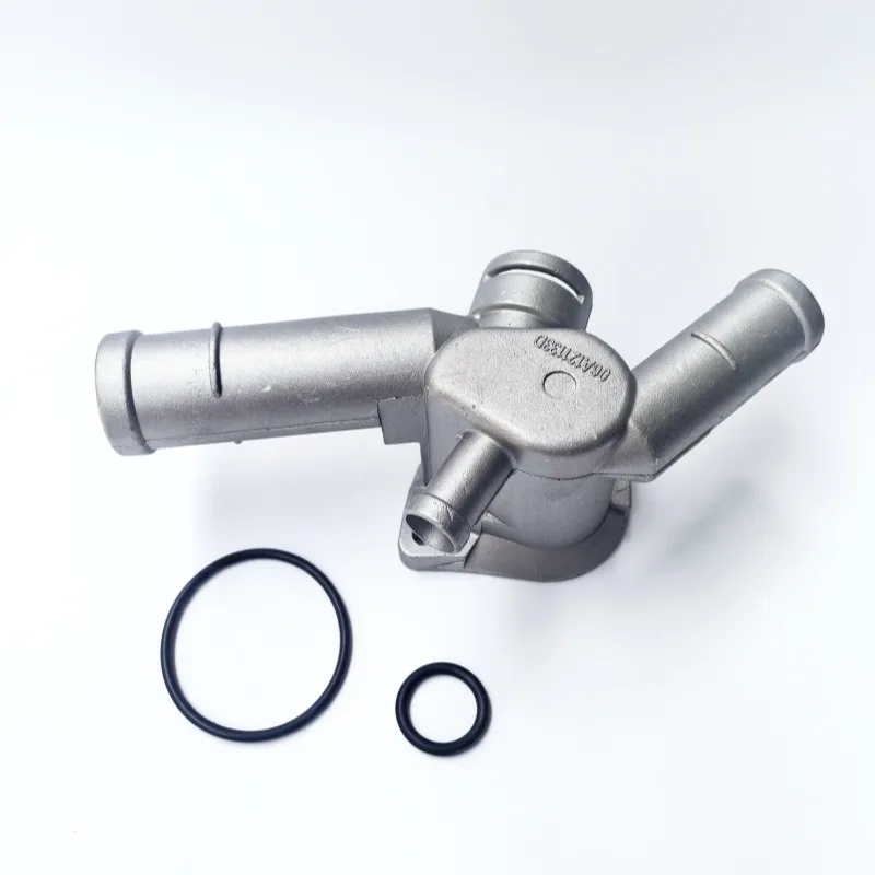 06A121133D  Alloy Thermostat Housing Coolant Hose Flange Radiator 06A 121 133D 06A121133AQ for VW Golf Jetta 2.0 L4 99-06