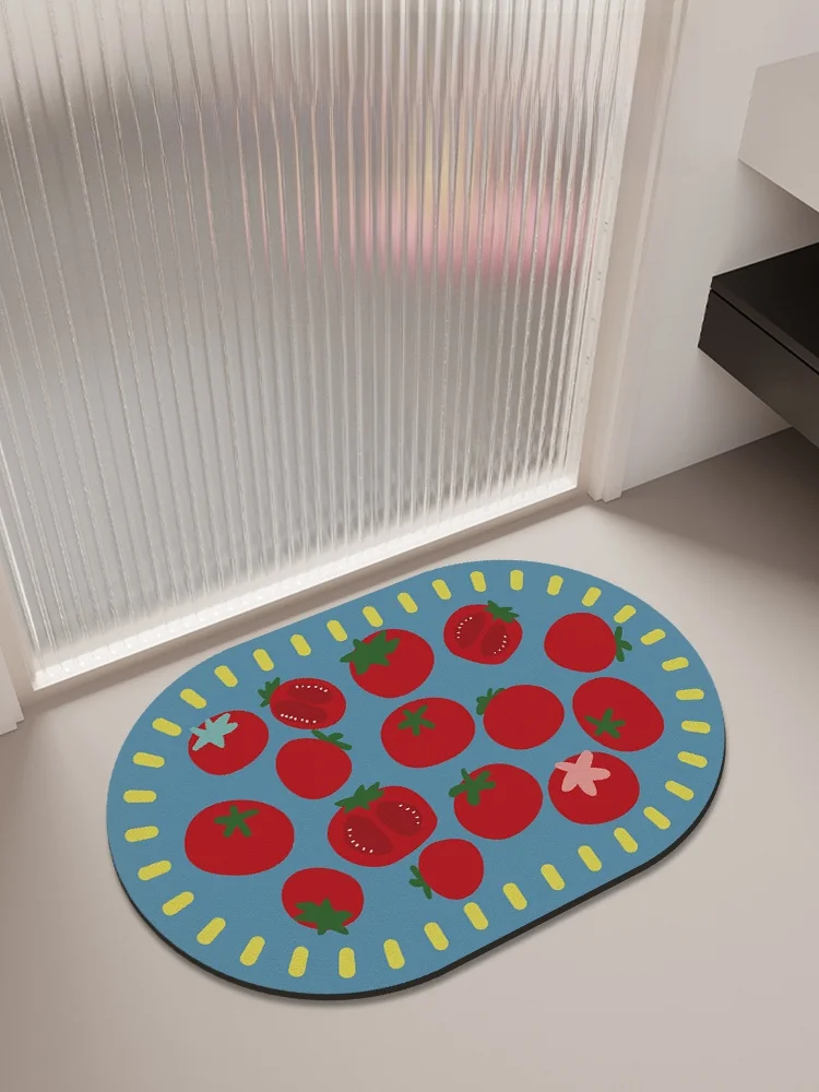 

Dopne Absorbent Non-Slip Batoom Mat Home Use ower Room Floor Rug Foot Pad Wa Basin Door Mat Carpet l Rubber