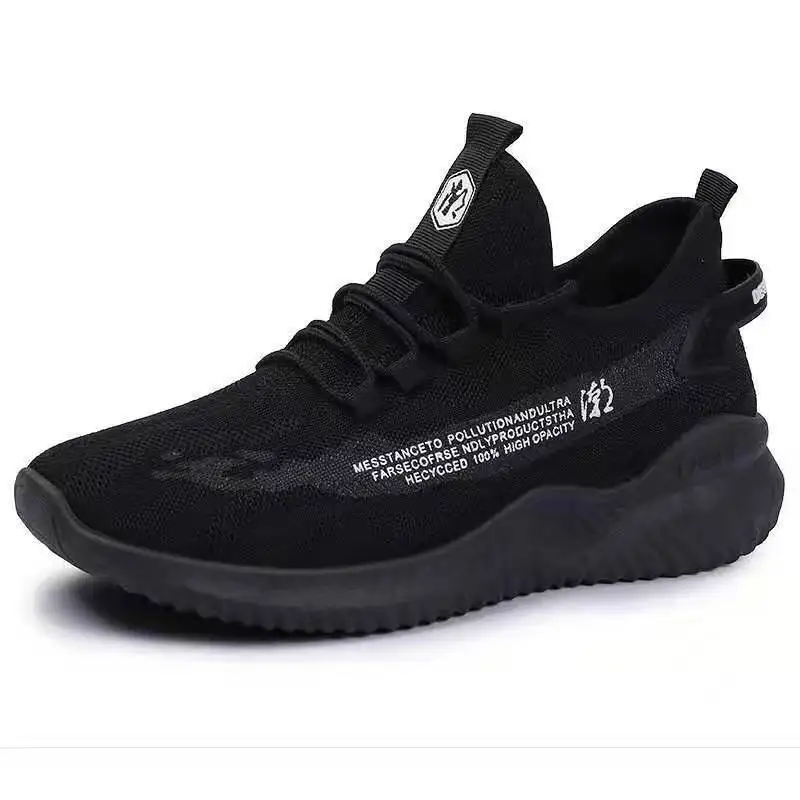 New autumn and winter fly-woven flat light shoes trend casual running shoes men and women breathable light sports shoes