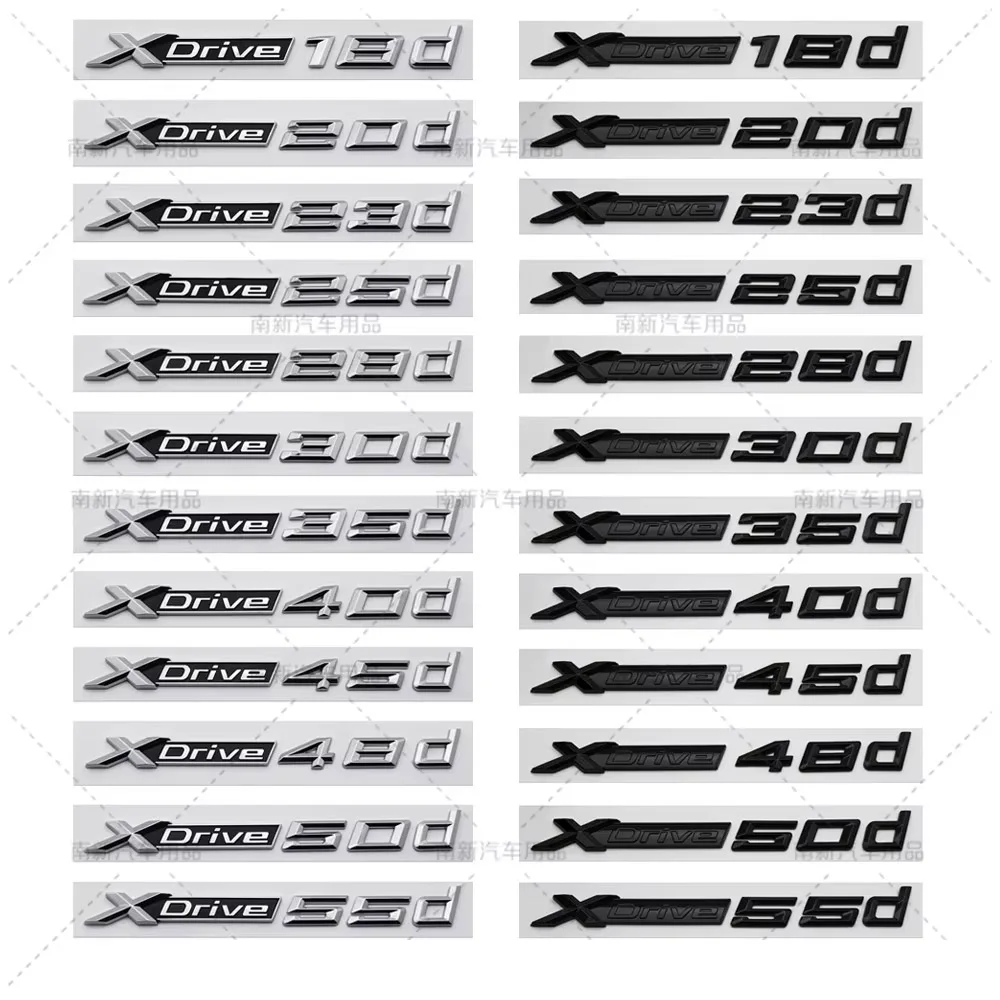 3D ABS Car Rear Trunk Sticker XDrive 18d 20d 23d 25d 30d 35d 40d Emblem Badge For BMW X3 X4 X5 X6 X7 F10 F20 F21 F22 F23 Styling