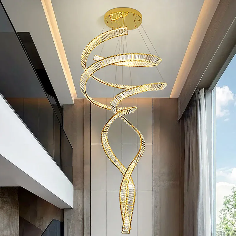 Modern living room crystal chandelier indoor LED chandelier indoor lighting intelligent application lighting
