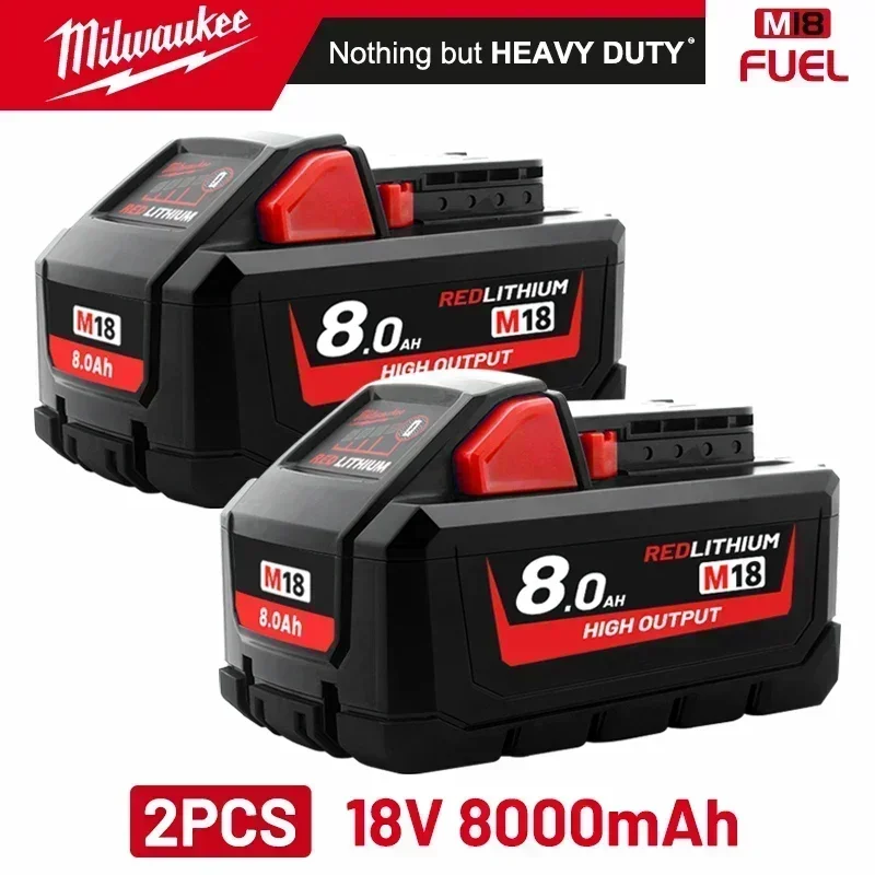 

Milwaukee M18 18V 8000mAh 21700 Lithium Replacement Battery Fit Milwaukee 48-11-1860 48-11-1850 48-11-1840 Tool Battery