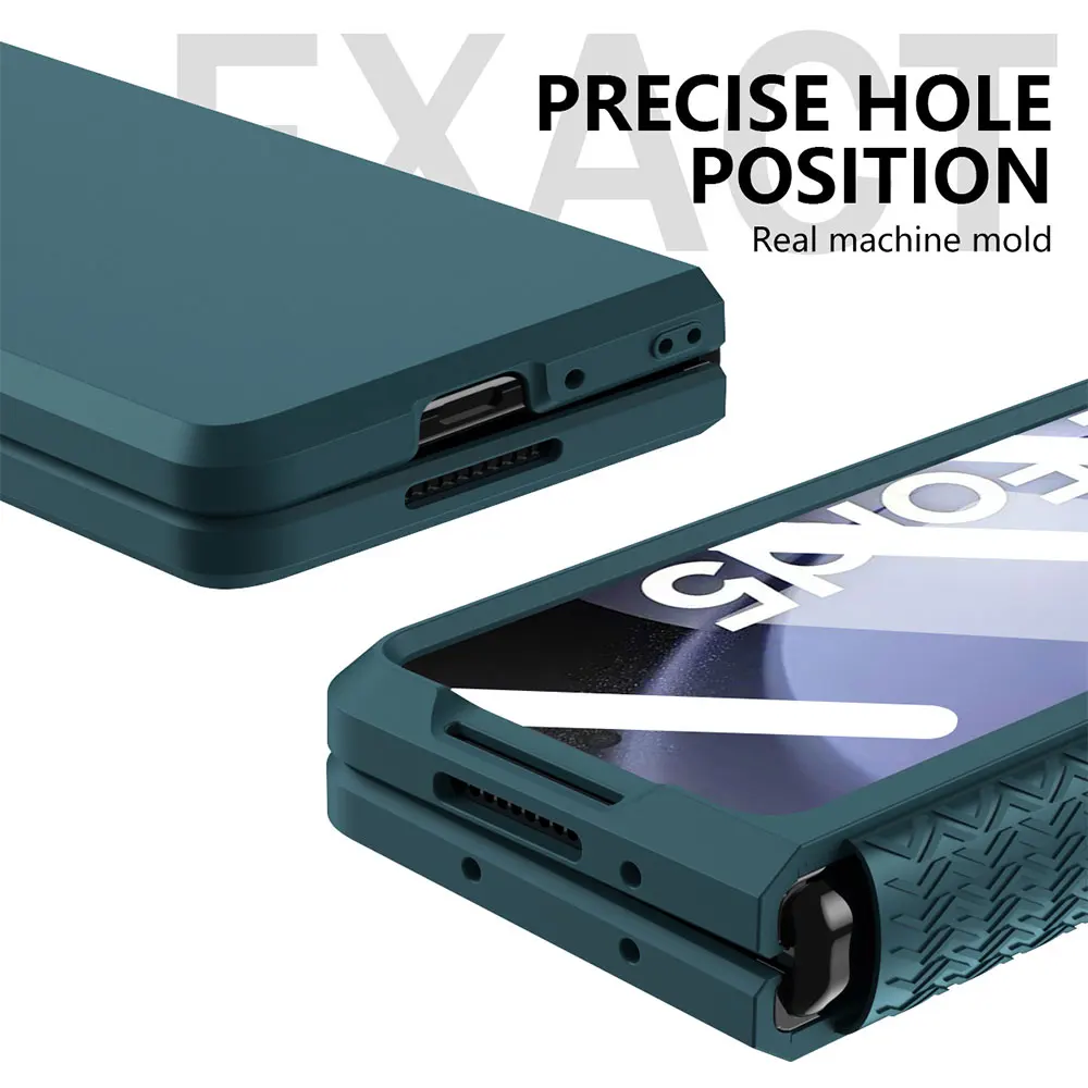 Business Hinge Folding Phone Case For Samsung Galaxy Z Fold5 4 Shell Membrane Integrated All-inclusive Anti-fall Protection Case