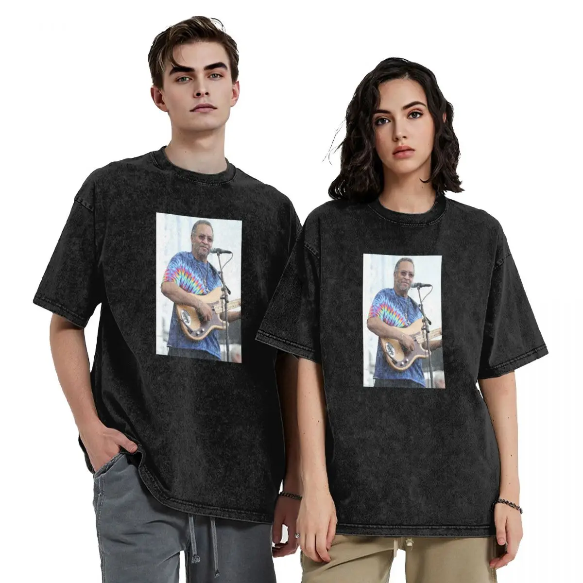 

George Porter Jr The Funky Meters Photograph T-Shirt plain custom shirt Men's cotton t-shirt