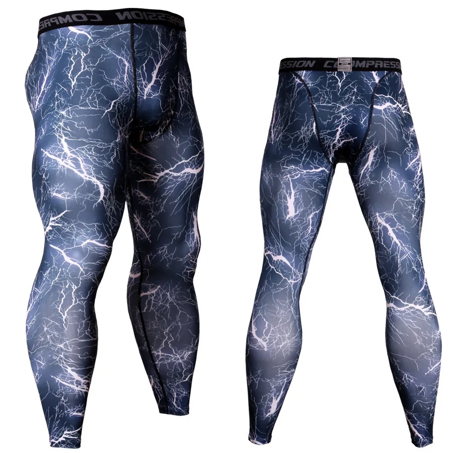 Running Crossfit Men's Tights Sports Compression Leggings Sportswear Gym Basketball Training Pants Excise Dry Fit Fitness