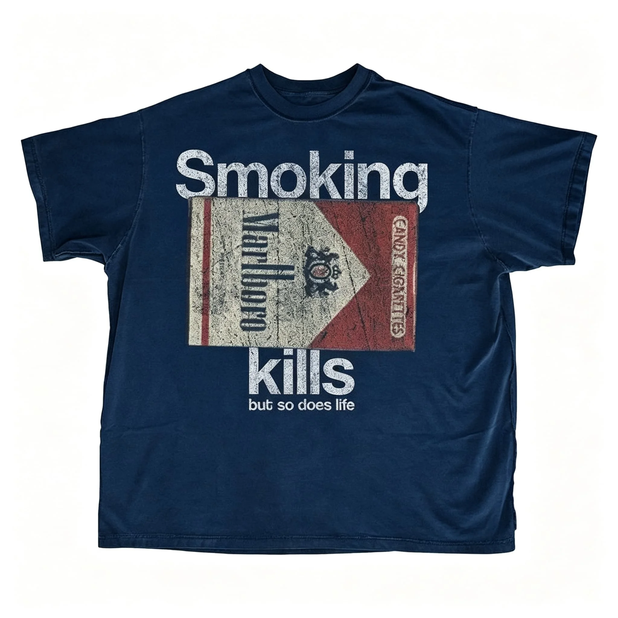 Retro-T-Shirt mit Aufschrift „Räuchern tötet, aber das Leben auch“ – Lässiger, lustiger Stil, Unisex-T-Shirt, Kurzarm, Baumwolle, für Damen und Herren – Detail 16
