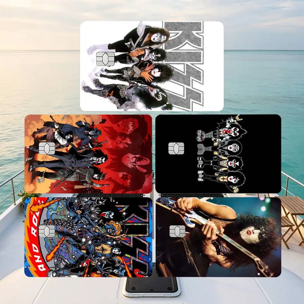 The KISS Rock B-band Credit Card HD Stickers Game Card Decal Small Chip Waterproof Sticker Gift