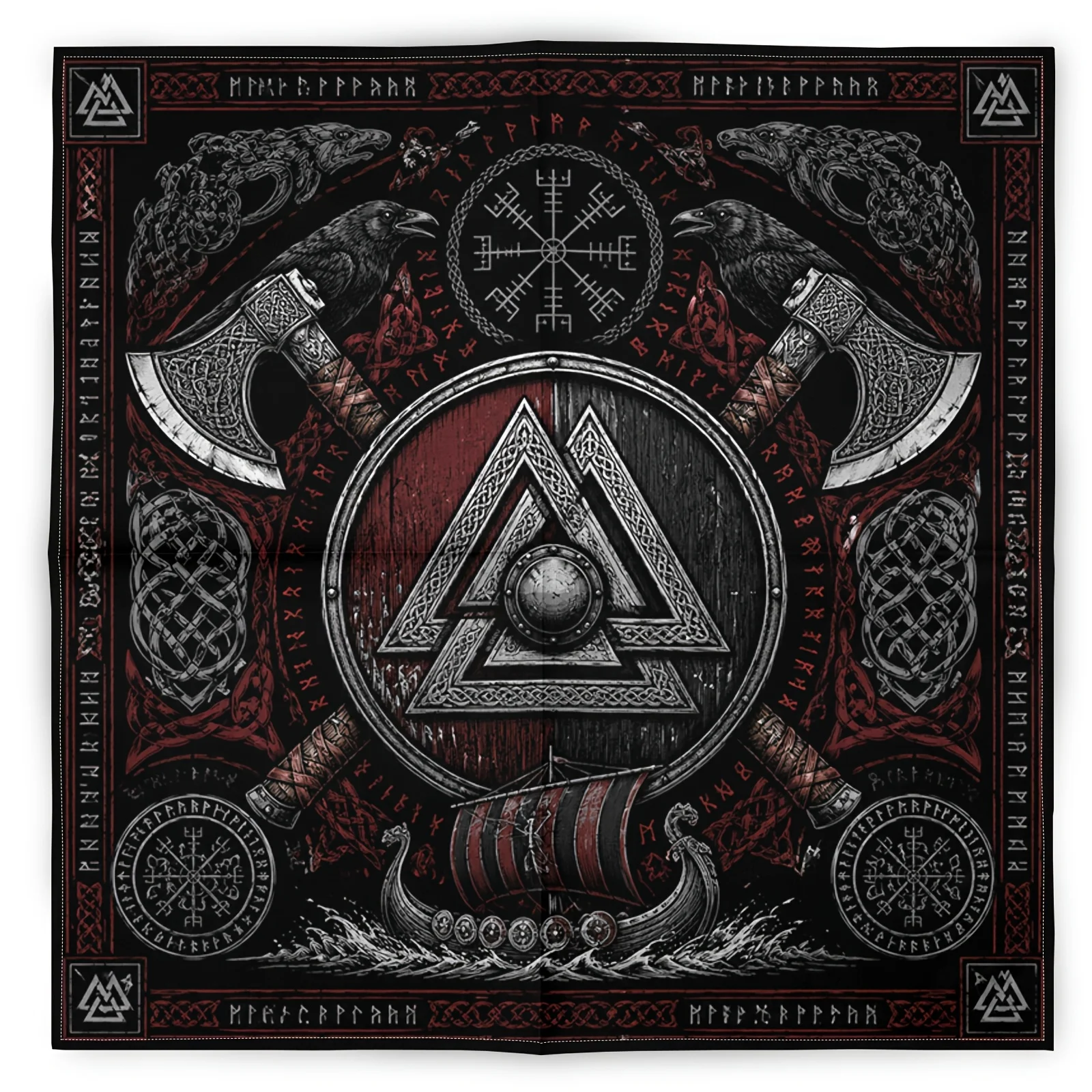 Mystic Occult Pagan Witchcraft Tarot Altar Cloth Table Runner Decoration Bohemian Gothic Style