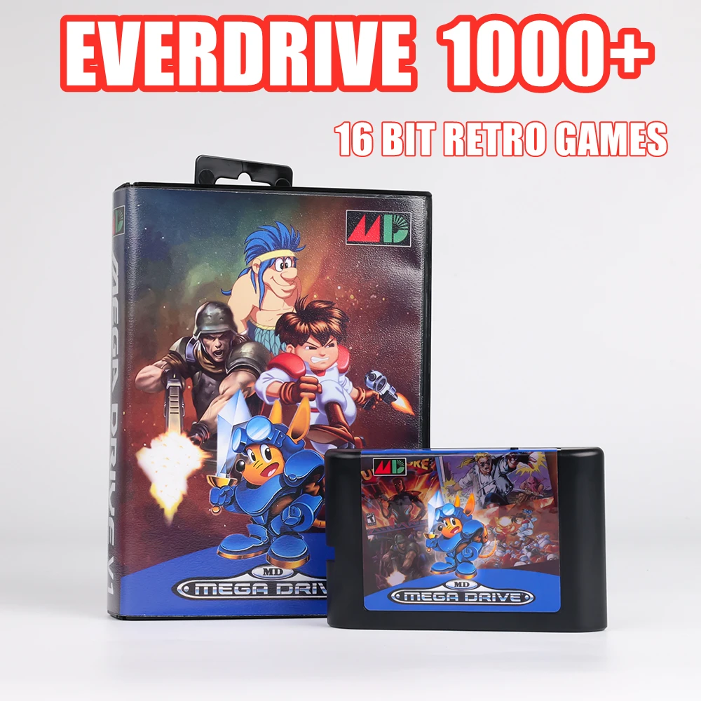 Video Card for Sega MegaDrive Genesis 1000 in 1 Games Everdrive Mega Drive Mortal Kombat Region Free Shell Save Function