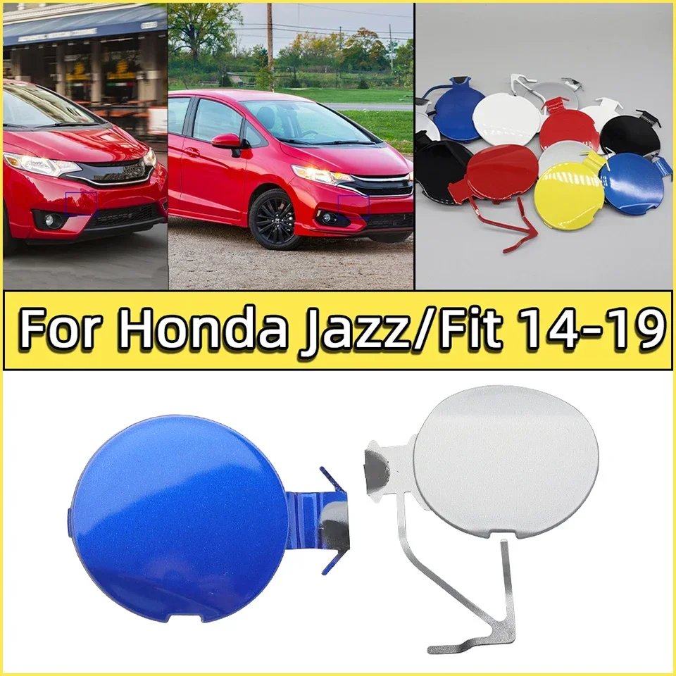 Auto Front Bumper Tow Hook Cover Cap For Honda Fit / Jazz GK5 2014 2015 2016 2017 2018 2019 Towing Hauling Trailer Lid Garnish