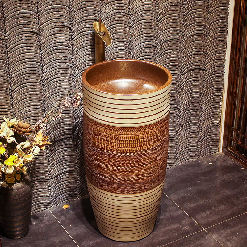

ceramic bathroom mini small space saving wash basin sink