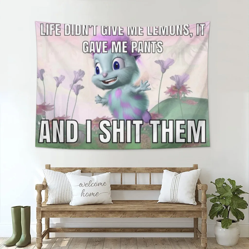 Bibble Says Meme Funny Words Humorous Tapestry  Wall Hanging Bedroom Décor Aesthetic Customized