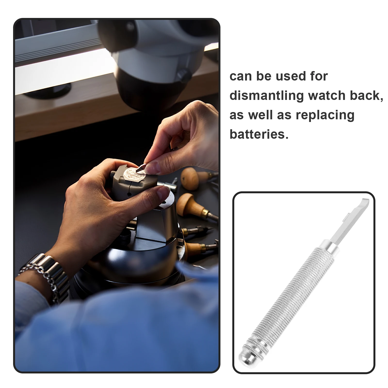 

Aluminum H Watch Back Remover Crescent Knife Repair Tool for Replacement Multi Functional Watch Tools