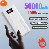 Xiaomi 50000 mAh Large Capacity Power Bank 100W Super Fast Charge Powerbank LED Digital Display For Iphone Huawei Xiaomi Samsung