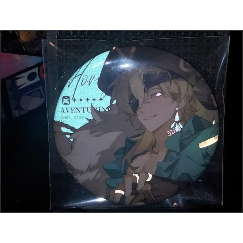 4 قطع لعبة هونكاي: ستار السكك الحديدية Balladeer بليد الأحد كاكافاشا افينتورين جينغ يوان 58 مللي متر شارة عاكسة بروش دبوس #6