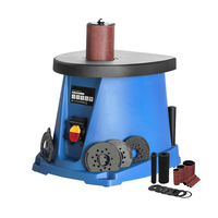 450W Desktop Sand Column Machine 14 Inch Oscillating Spindle Sander Electric Woodworking Sander Polishing Grinding Machine