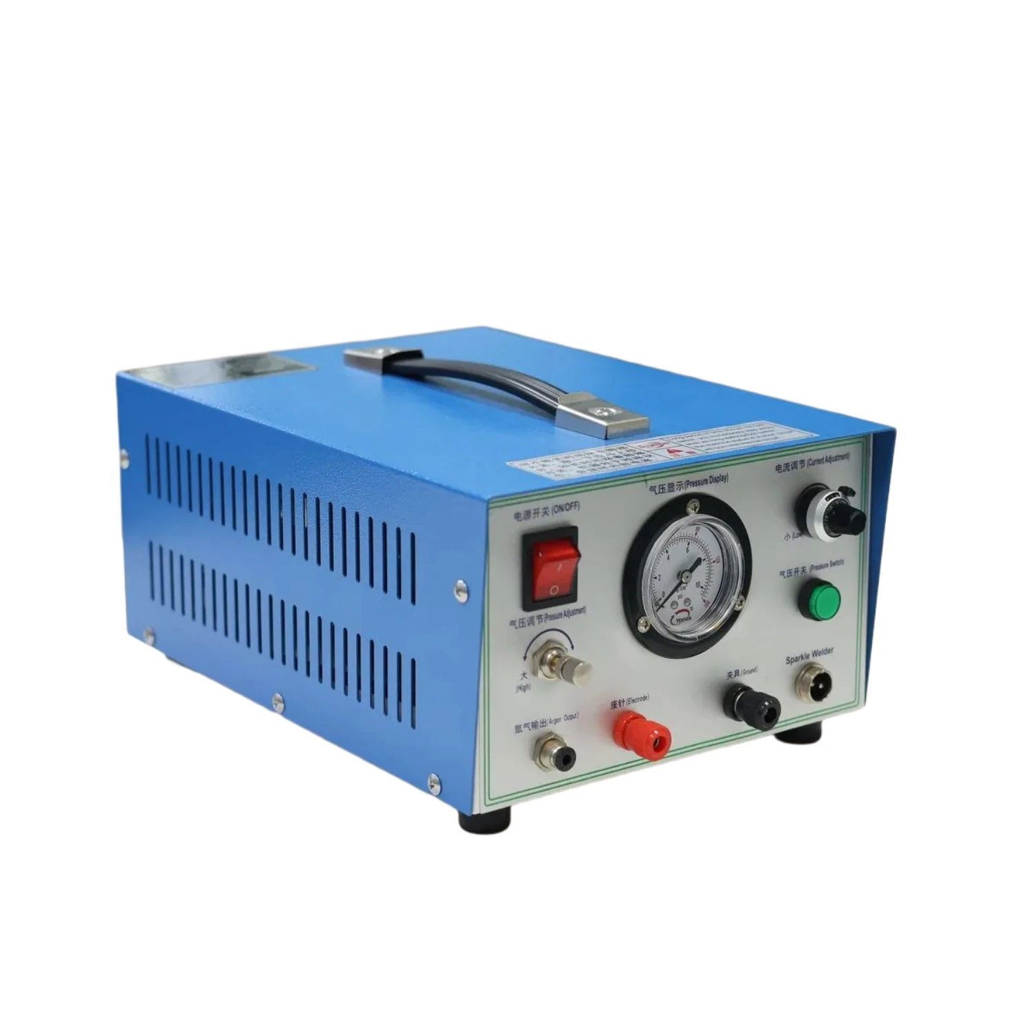 

50A Jewelry Argon Spot Welding Machine Adjustable Pulse Sparkle Welder 450W High Power Anode Cathode Interface Soldering Tools