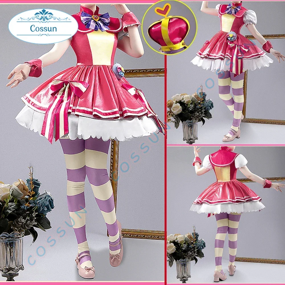 [Customized] Anime Wonderful Precure! Cure Wonderful Cosplay Costume Gorgeous Dress Lovely Uniform Halloween Party Women Outfit