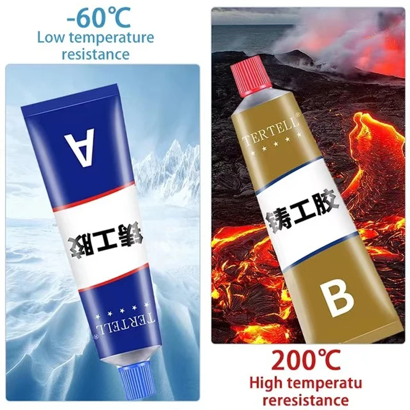 SenNan AB Casting Repair Glue High Temperature Resistant Liquid Metal Welding Filler Metal Repair Glue for Metal Casting Defect