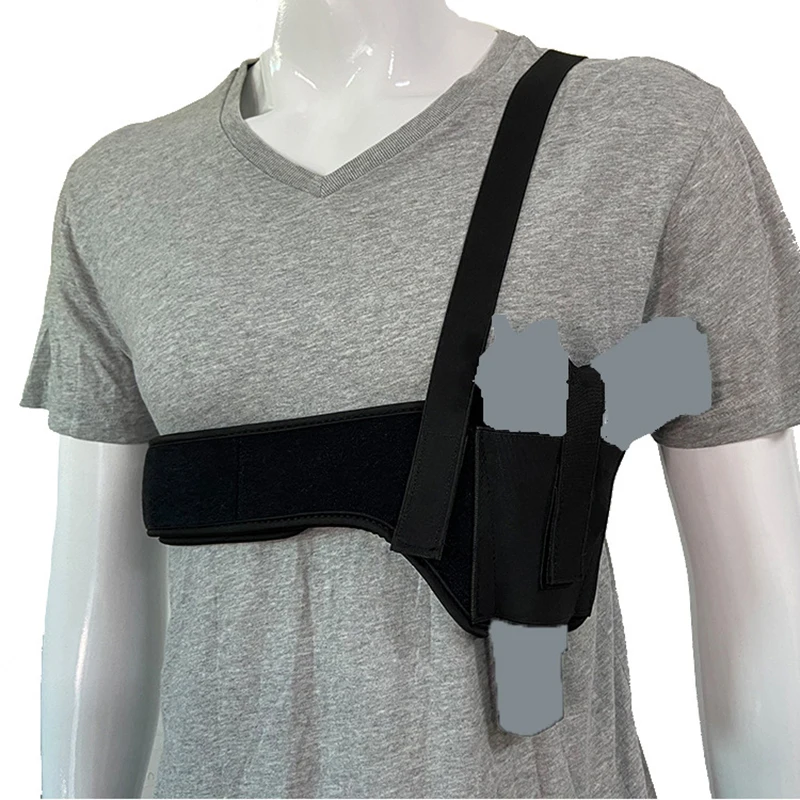 Chloroprene Rubber Outdoor Tactical Gun Holster Concealed Diving Material Underarm Gun Holster Single Shoulder Underarm Conceale