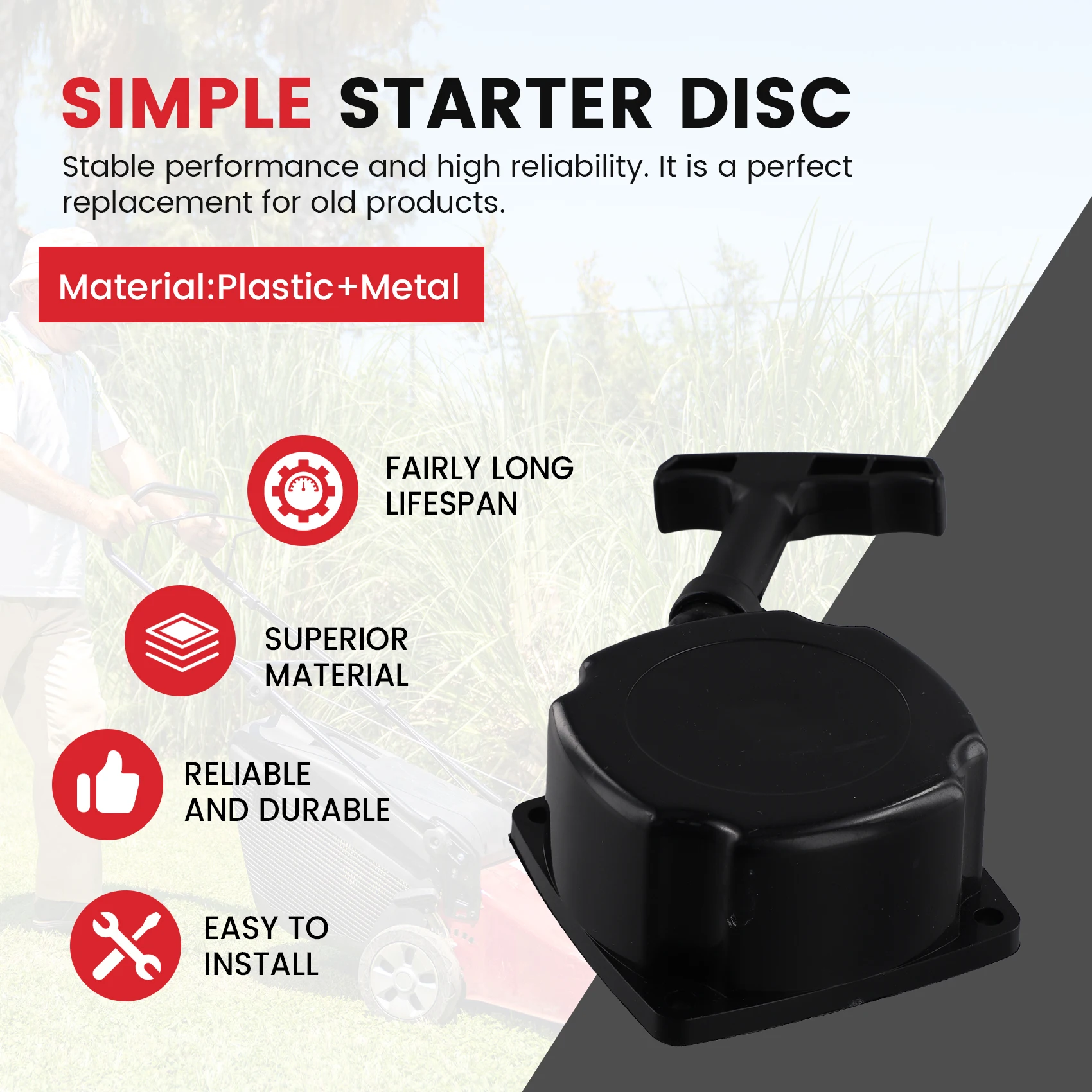 ABHU CG430 CG520 Easy Starter พร้อมรอกสําหรับ TL43 TL52 1E40F-5 1E44F-5 หญ้าเครื่องตัด Trimmer Weed Eater ต่ํา Pawl Starter