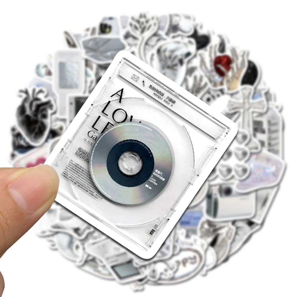 10/30/66PCS Cool Silver Cartoon adesivi estetica impermeabile fai da te skateboard laptop bici carino INS stile decorazione adesivi giocattoli