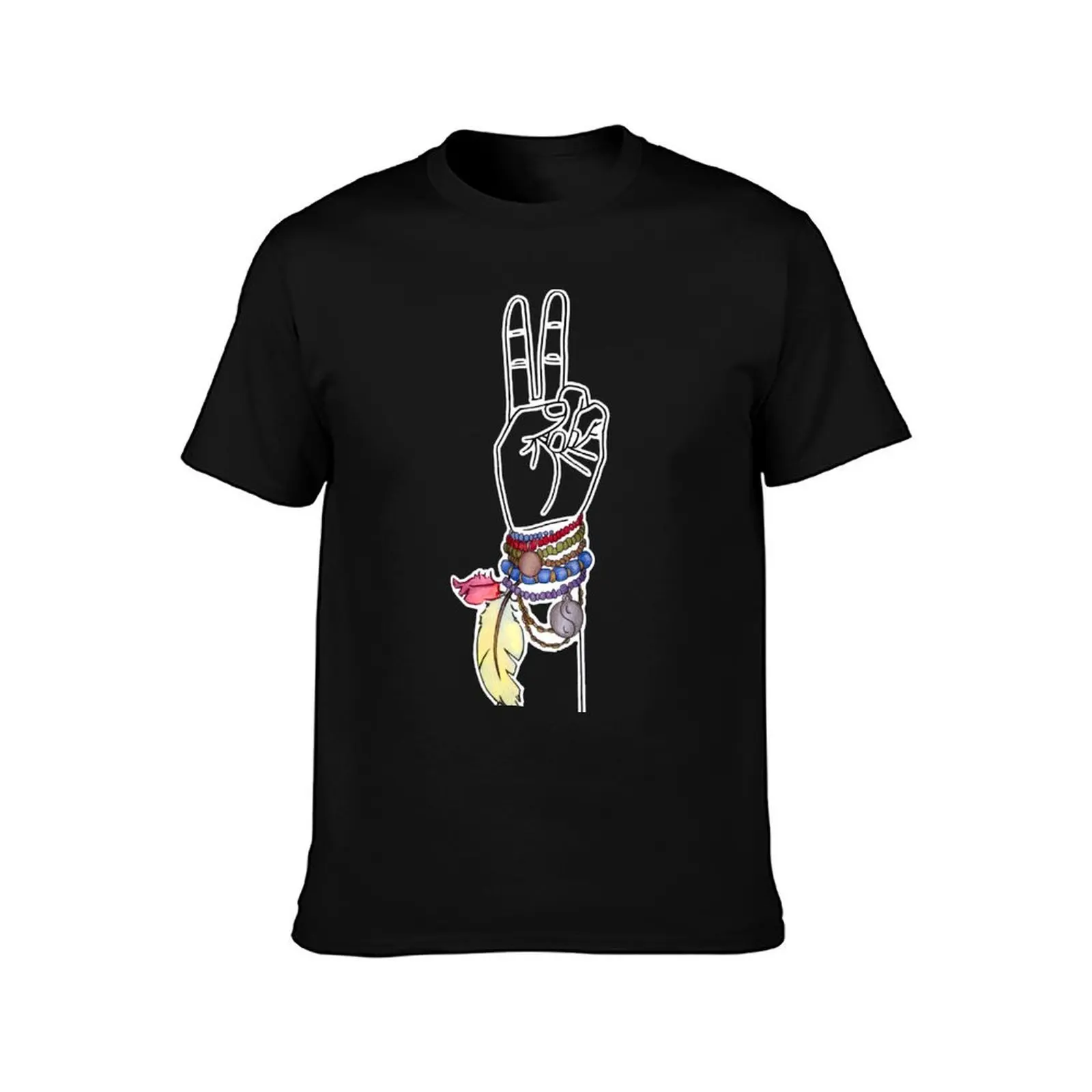 Peace Fingers, Peace symbol, hand gesture T-Shirt boys whites graphic t shirt vintage mens big and tall t shirts