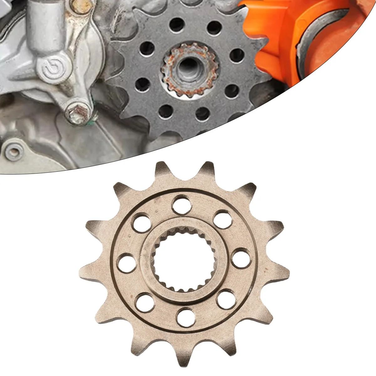 520 13T Vorderradritzel für HONDA CR125 2004-2007 CRF250R CRF250X 2004-2017 Motorrad-Kettenrad Dirt Bike Ersatzteile
