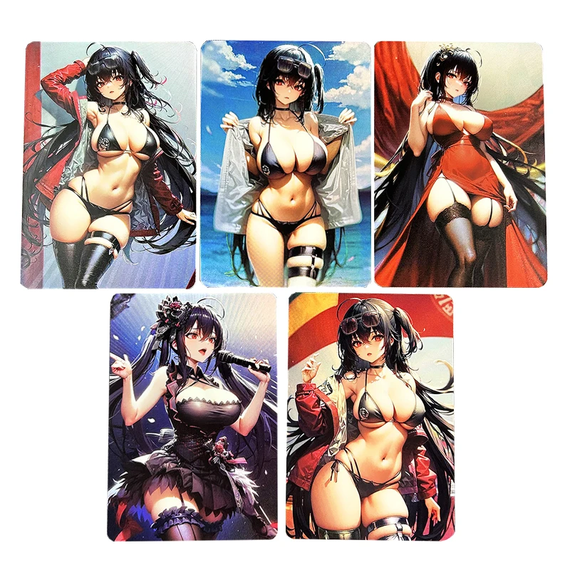 

5Pcs/set Self Made Azur Lane Ijn Taiho Kawaii Collection Card ACG Refractive Flash Craft Anime Game Collection Cards Gift Toys