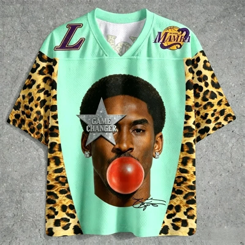 Summer BLACK Mamba Graphic T-Shirt Los Angeles Legend Portrait 3D Print Short Sleeve Basketball M.J. Fan Unisex Family Kids Tees