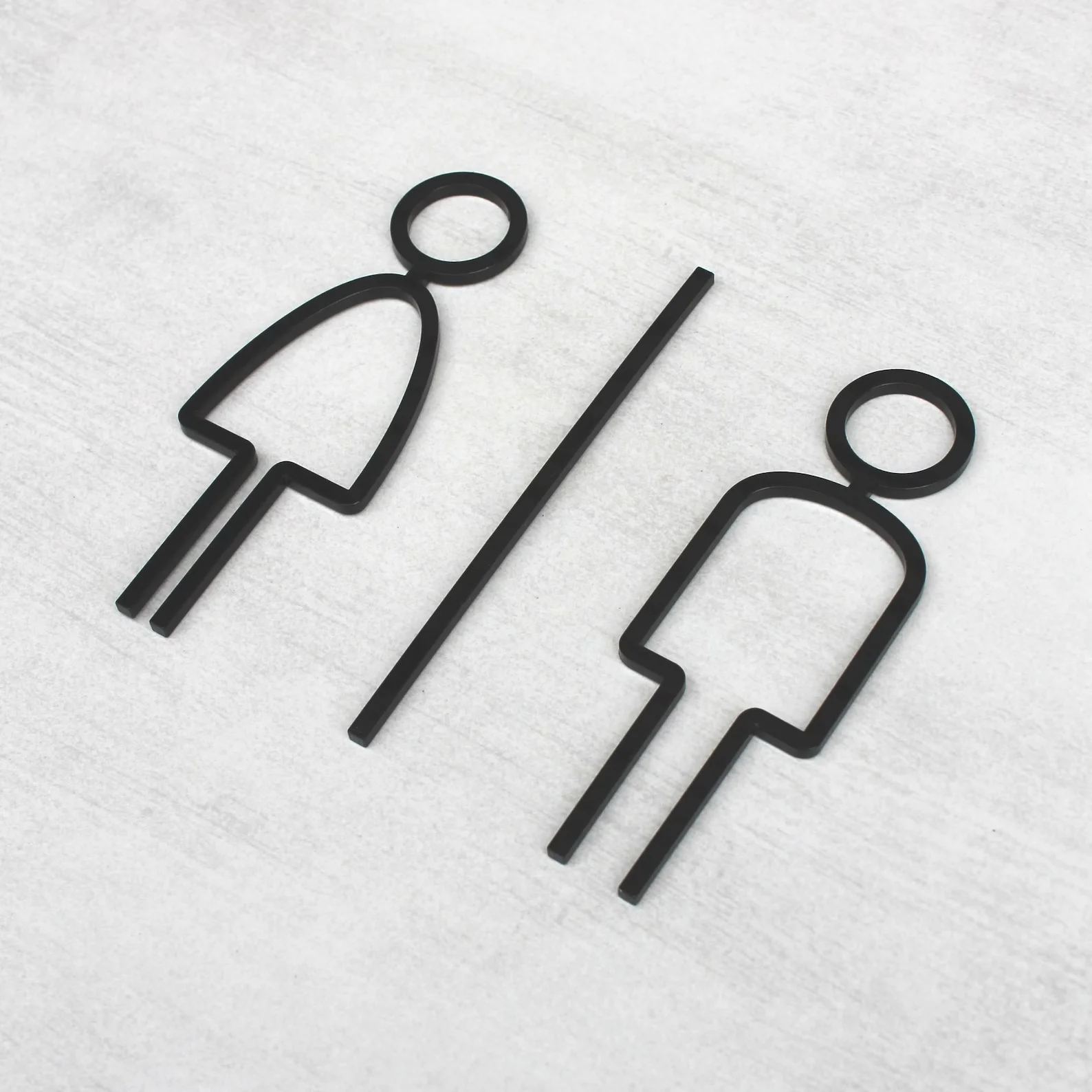 Restroom Sign, All Gender Bathroom Symbol, Toilet Signage, Bathroom Identifier, Home Wall Sign, Modern Custom Plaque Decoration