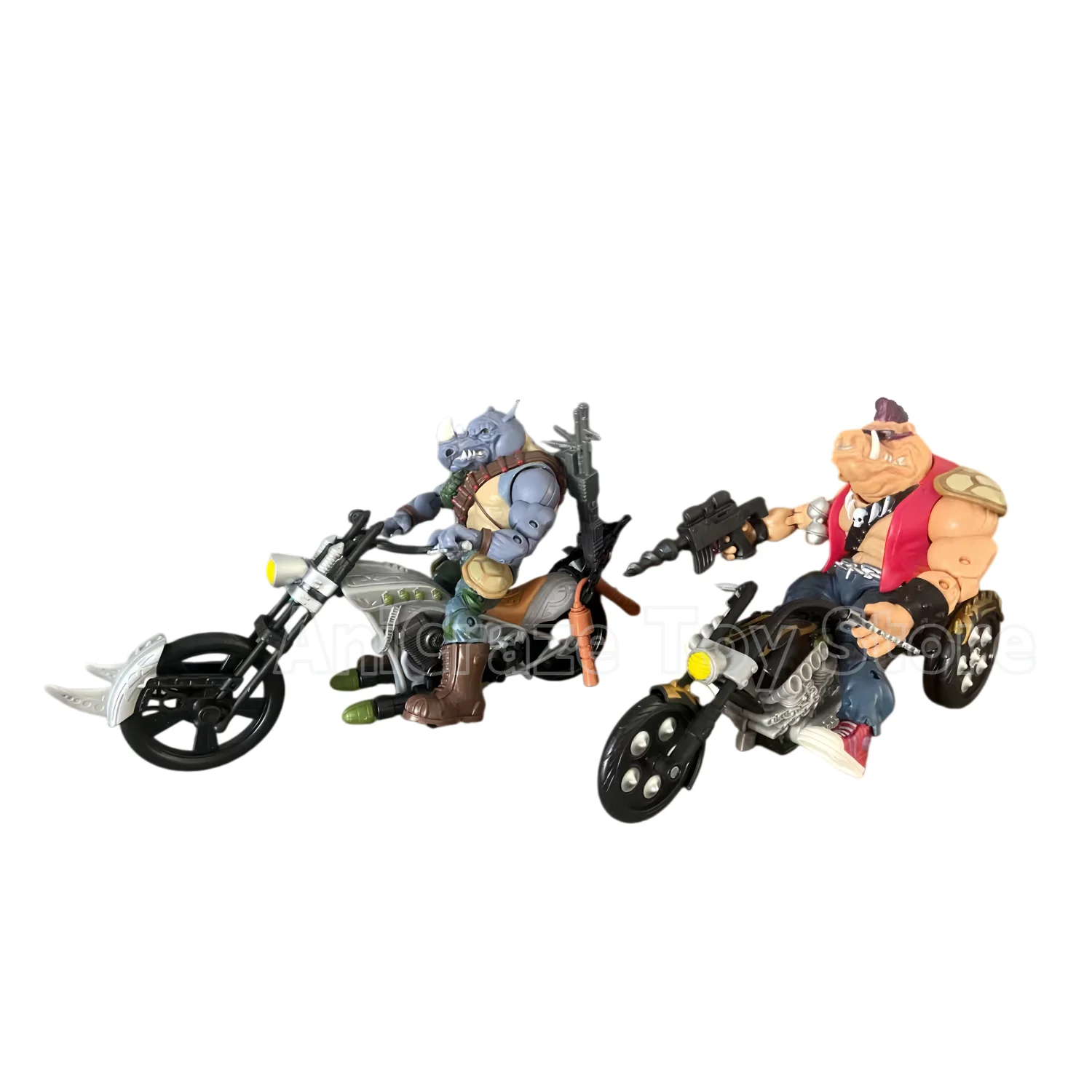 

Teenages Mutant Ninja Turtles 87Version Bebop Rocksteady Splinter Motorcycle Action Figures Joints Movable Doll Collectible Toys