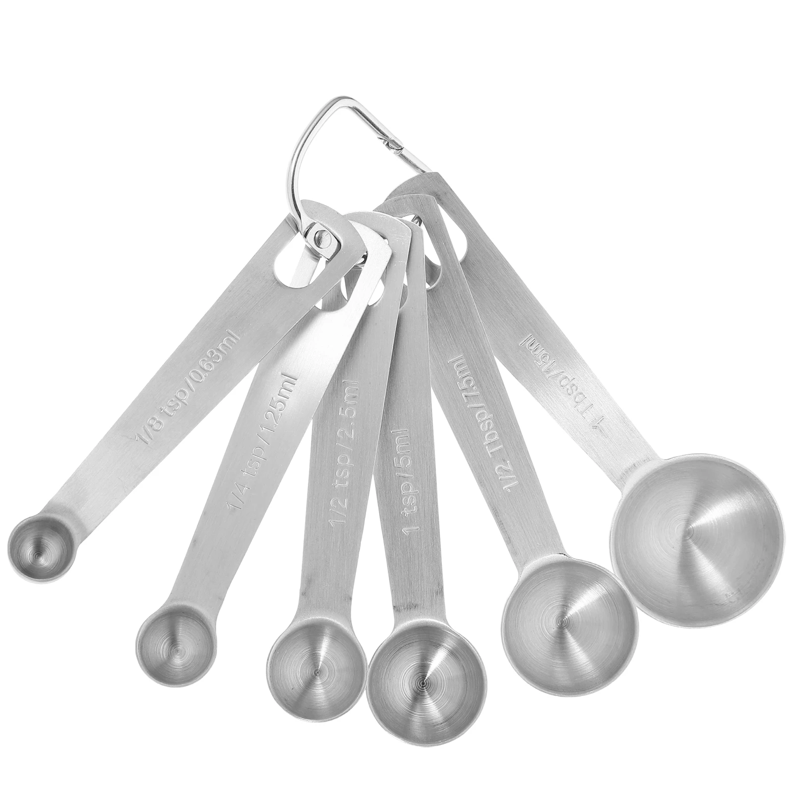 

6-Piece Stainless Steel Measuring Spoon Set Coffee Scoop Spoons Suitable for Coffee Beans Tea Salt Sugar Milk Powder Spices