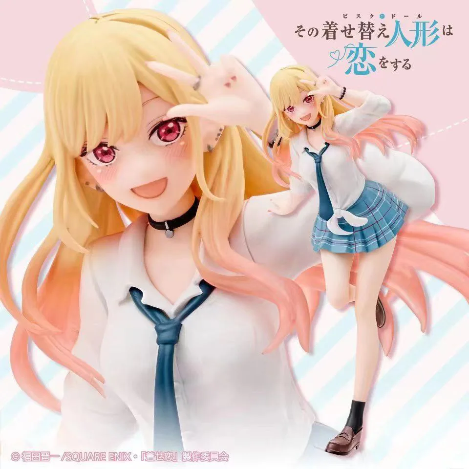 Kitagawa Marin Figur Schuluniform Verkleidung Stehende Modellfigur Spielzeug Geschenk Actionfigur für Kinder PVC-Puppen