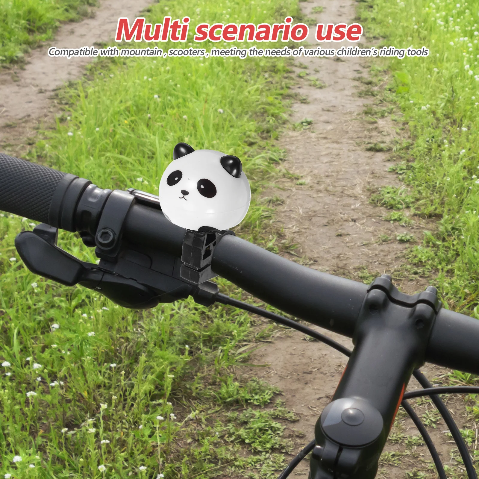 

3Pcs Kids Bike Bell Cartoon Panda Handlebar Horn for Scooter Bicycle Accessories Bell for Bike Children's Bells