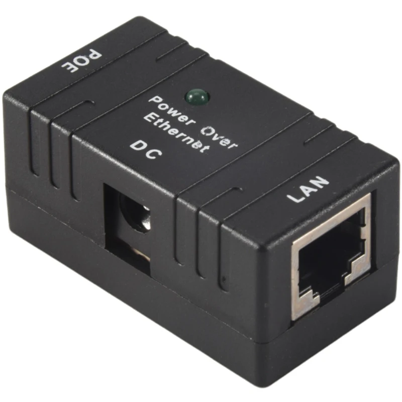 

100 Mbps 5V 12V 24V 48V/1A BJW POE Injector Power Splitter For IP Camera POE Adapter Module Replacement Parts -Black