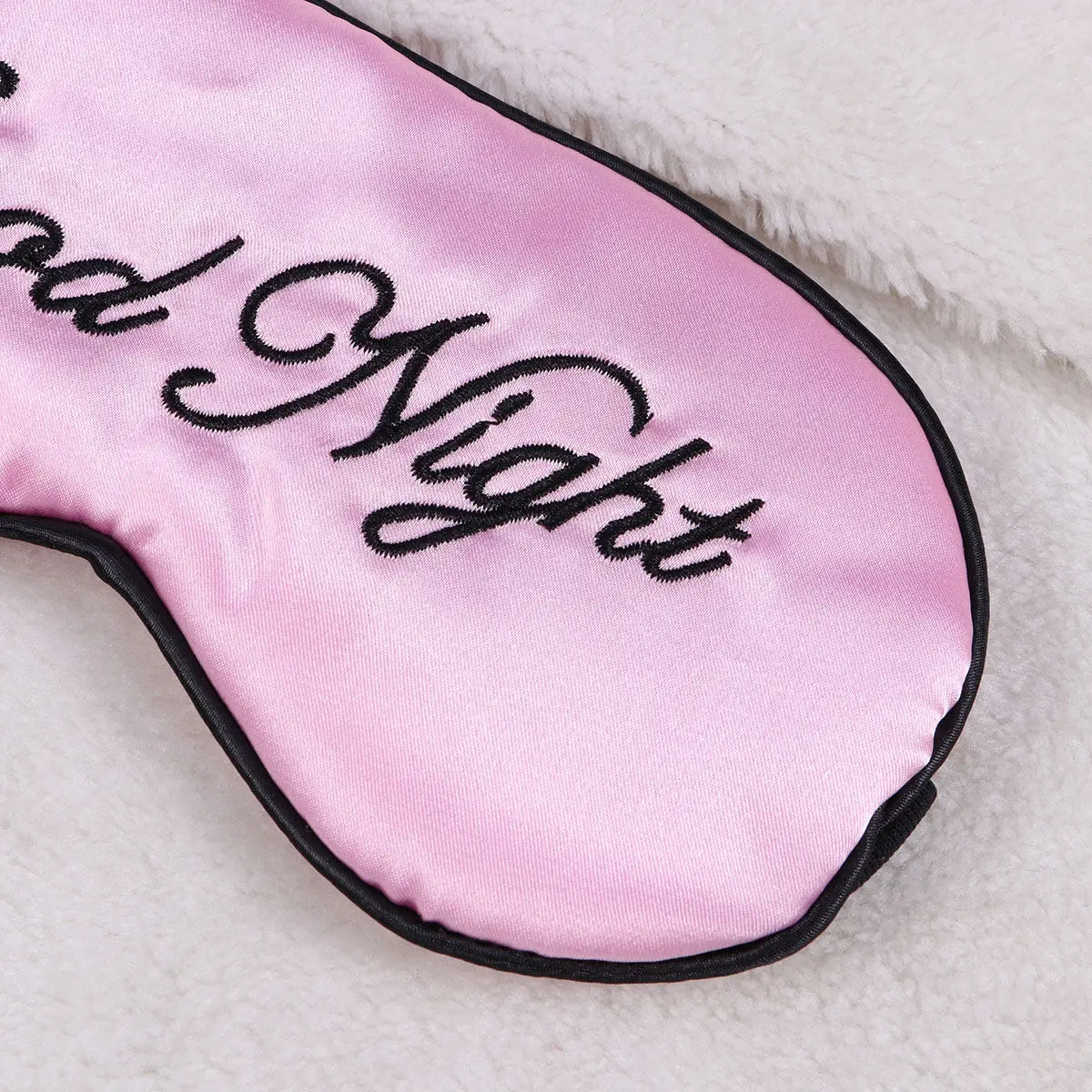 Premium Silk Sleep Eye Mask Large Soft Eyeshade Night Blindfold for Travel Airplane Yoga Spa Party Adjustable Fit All Head Sizes