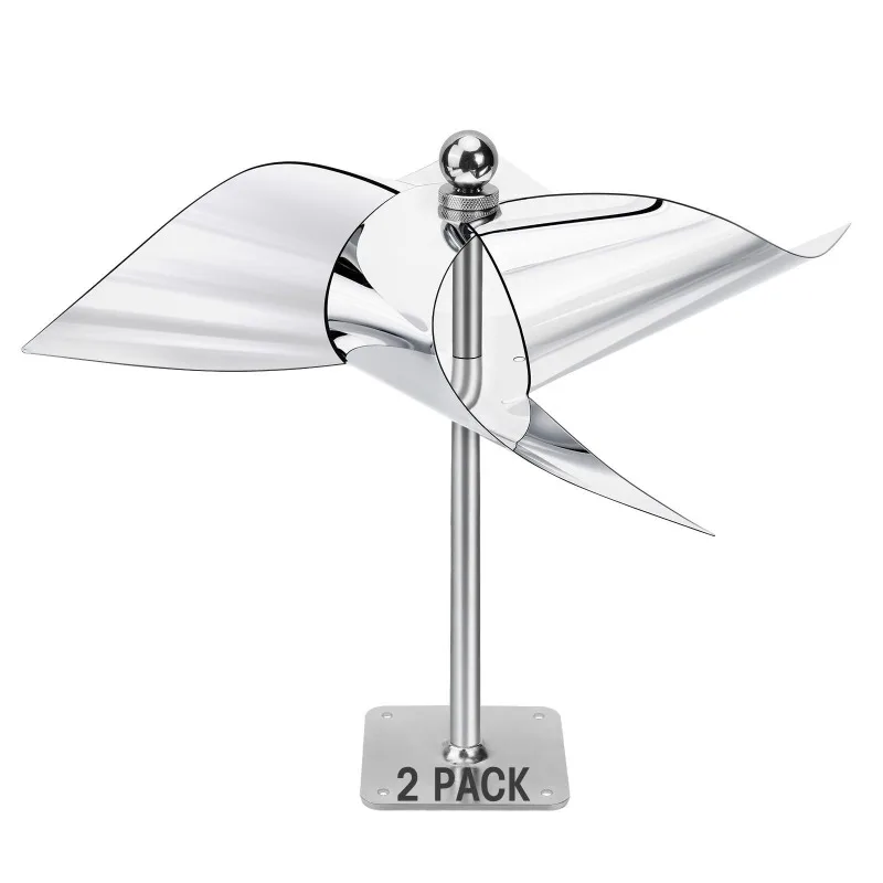 

2 pieces reflective windmill bird deterrent, rotary bird deterrent, all-weather bird deterrent